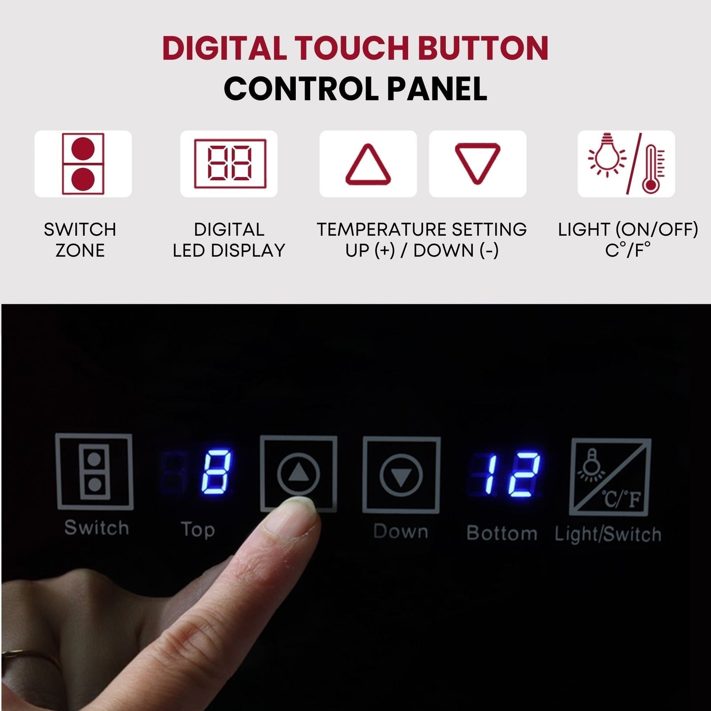 Cave à vin Koolatron 18 bouteilles, double zone, modèle Slim, cave à vin autoportante