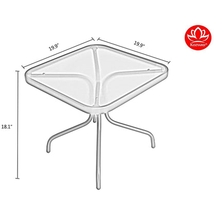 Kozyard Elsa Ensemble de meubles de jardin pliants pour bistro, 3 pièces, avec coussins
