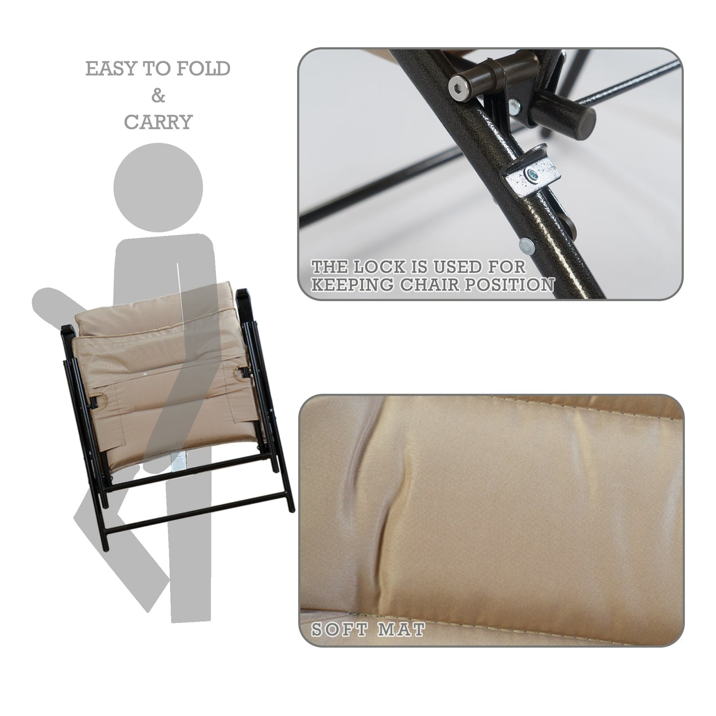 Kozyard Elsa Ensemble de meubles de jardin pliants pour bistro, 3 pièces, avec coussins