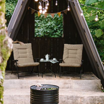 Kozyard Elsa Ensemble de meubles de jardin pliants pour bistro, 3 pièces, avec coussins