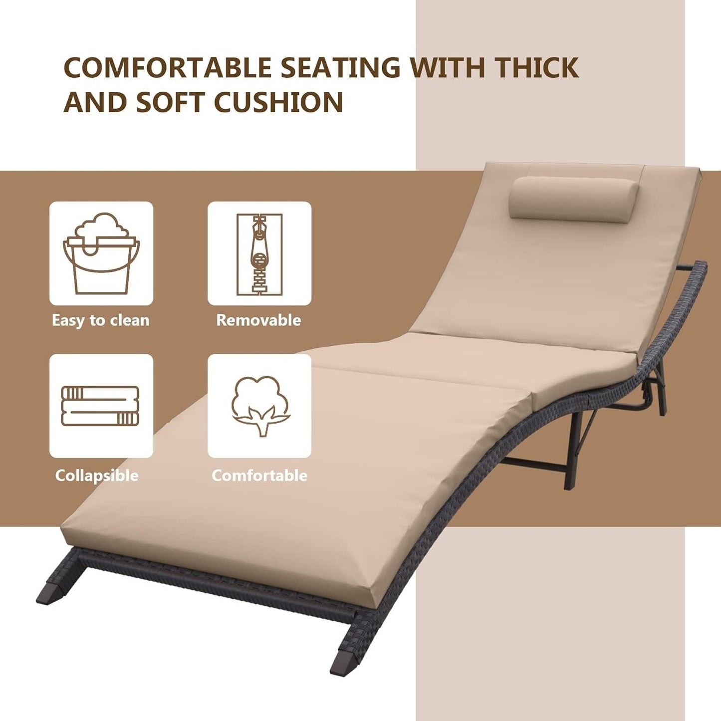 Ensemble de chaises longues d'extérieur Kullavik, 3 pièces