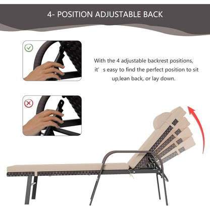 Ensemble de chaises longues d'extérieur Kullavik, 3 pièces