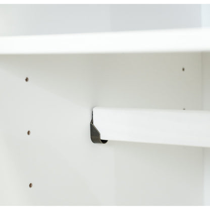 Palace Imports Armoire Kyle 4 portes en bois massif avec portes en bois massif ou en miroir