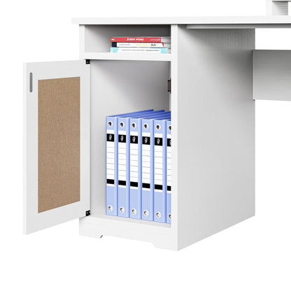 Bureau de jeu en forme de L Moasis, bureau d'ordinateur d'angle de 59 pouces avec support de moniteur