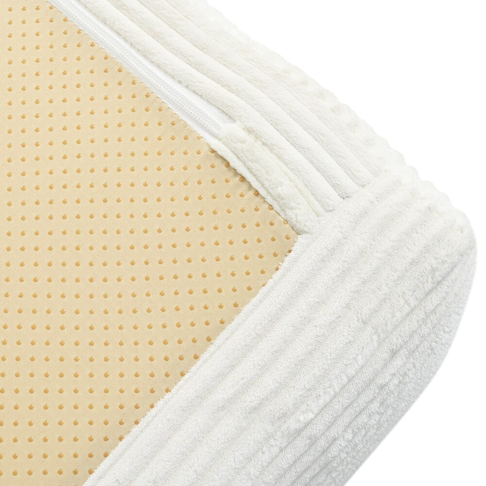 Canapé-lit modulaire en forme de L en tissu cordou