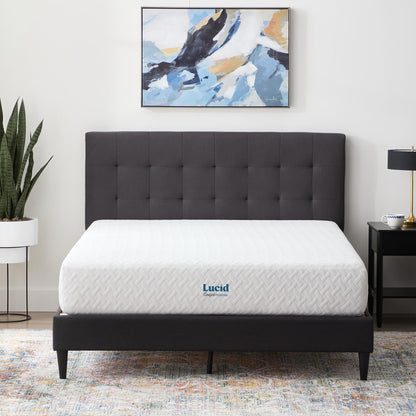 Matelas en mousse à mémoire de forme au gel, modèle Lucid Firm, 10 pouces d'épaisseur