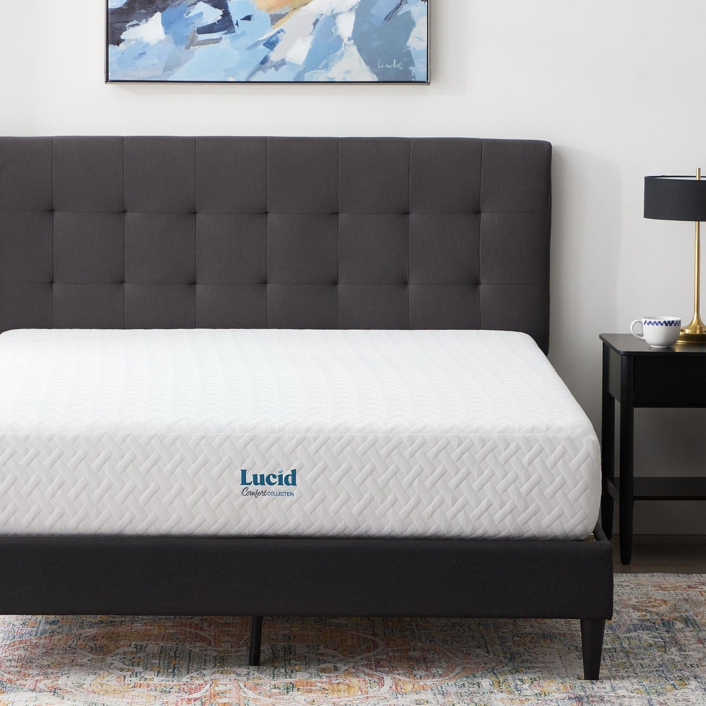Matelas en mousse à mémoire de forme au gel, modèle Lucid Firm, 10 pouces d'épaisseur
