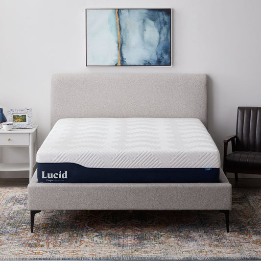 Matelas hybride Lucid de 30 cm (12 pouces) avec gel et aloe vera