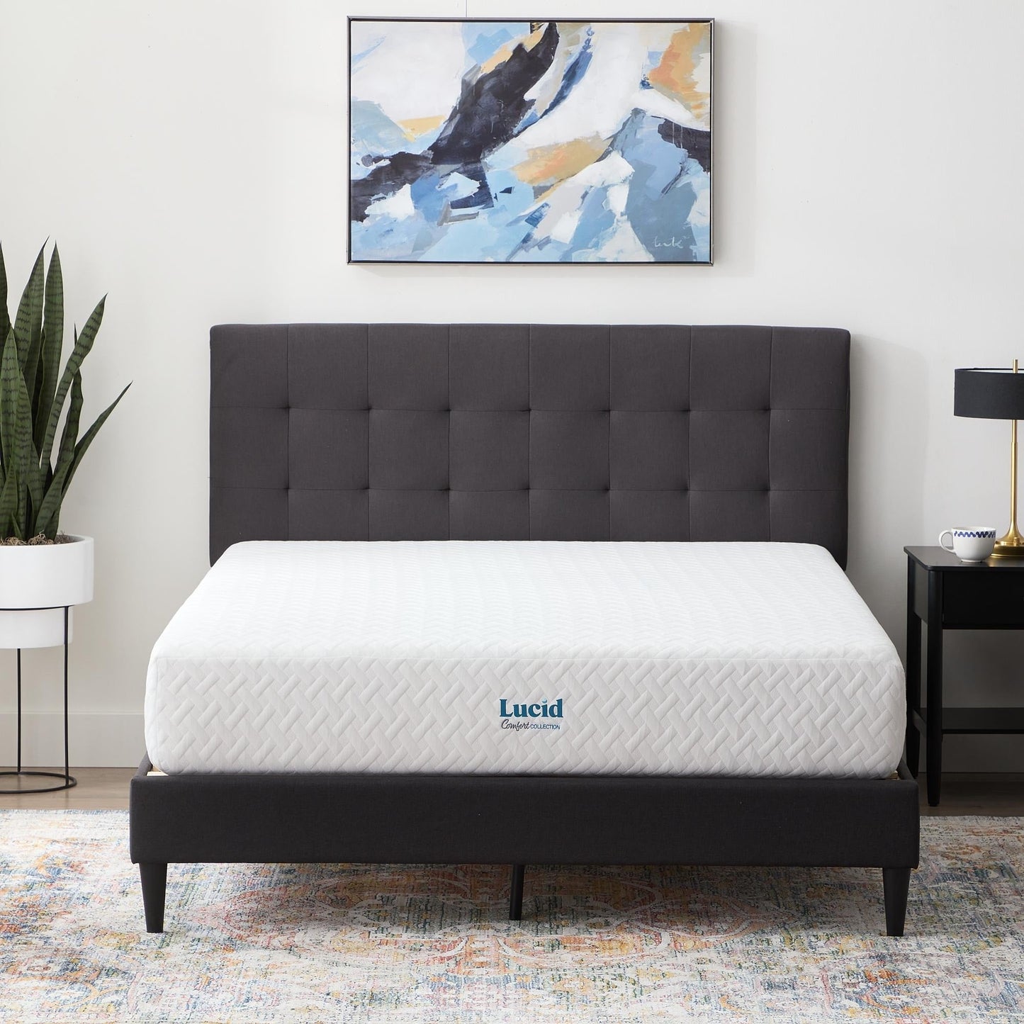 Matelas en mousse à mémoire de forme au gel, modèle Lucid Firm, 10 pouces d'épaisseur