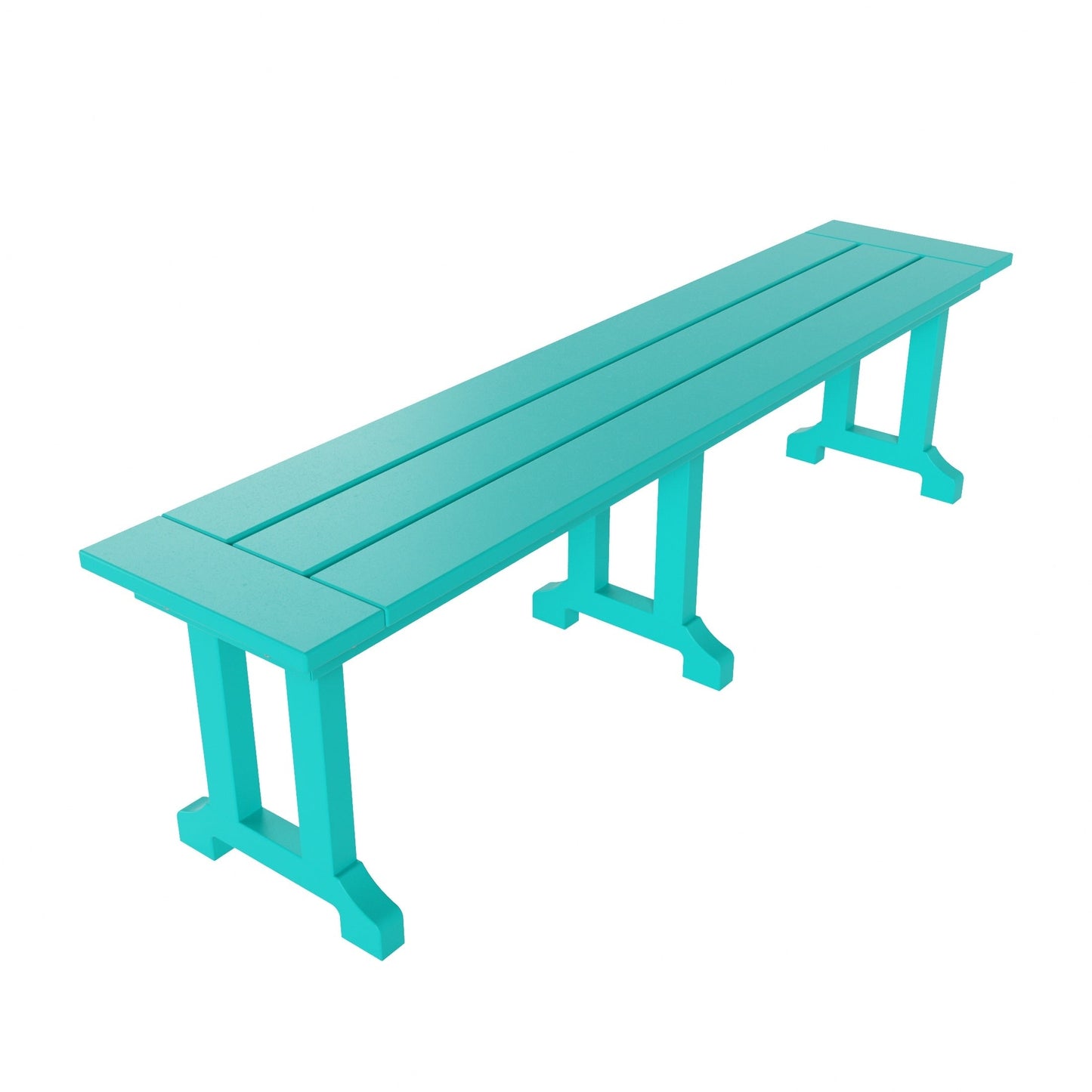 Banc de patio extérieur Polytrends Laguna en HDPE, résistant aux intempéries, 65 pouces