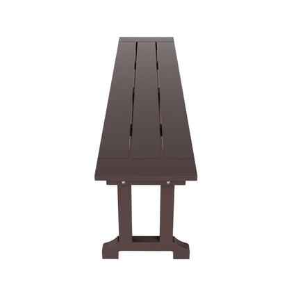 Banc de patio extérieur Polytrends Laguna en HDPE, résistant aux intempéries, 65 pouces