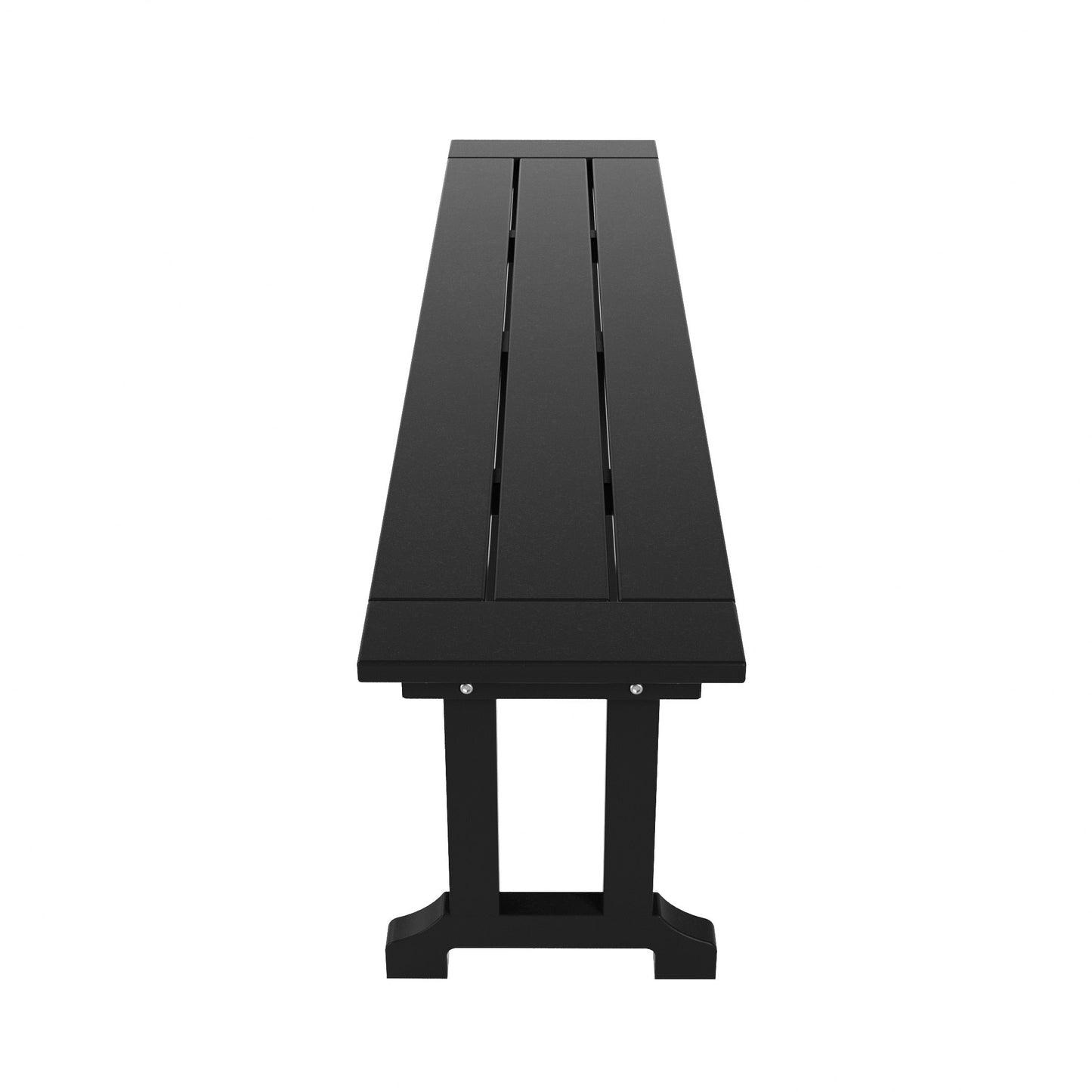 Banc de patio extérieur Polytrends Laguna en HDPE, résistant aux intempéries, 65 pouces