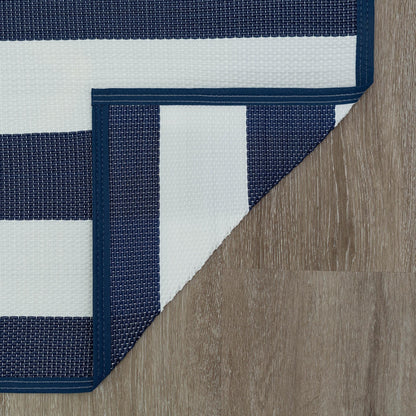 Lalune Beach Stripe Indoor Outdoor Area Rug