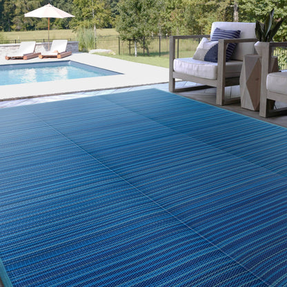 Lalune Beach Stripe Indoor Outdoor Area Rug