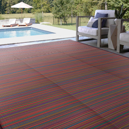 Lalune Beach Stripe Indoor Outdoor Area Rug