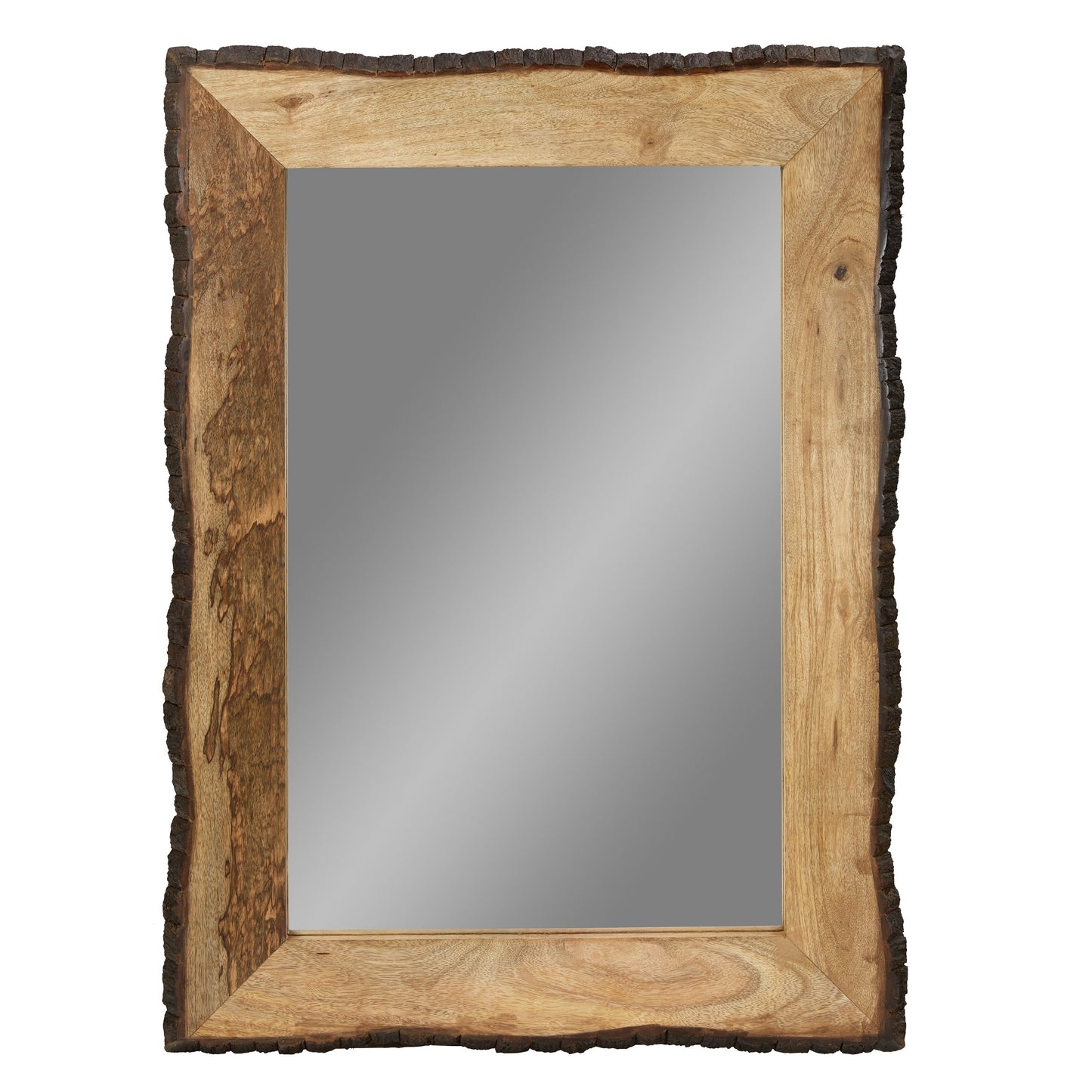 Lamont River of Goods Miroir mural rectangulaire en bois et verre marron et beige - 39 x 1,25 x 28 pouces