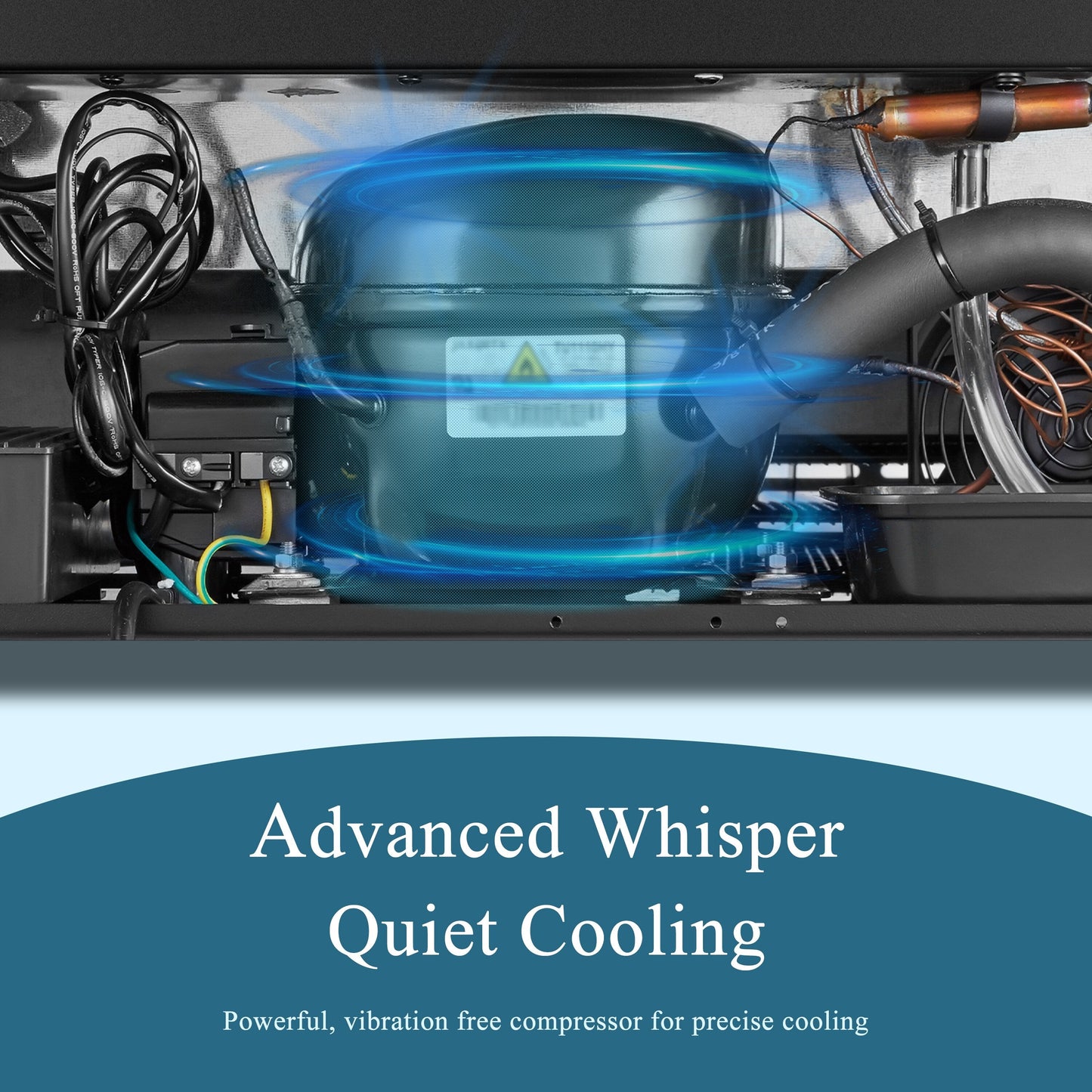 Lanbo Réfrigérateur à vin et à boissons de 24 pouces à double zone, pouvant contenir 18 bouteilles de vin et 55 canettes, en acier inoxydable et verre avec porte à ouverture française.