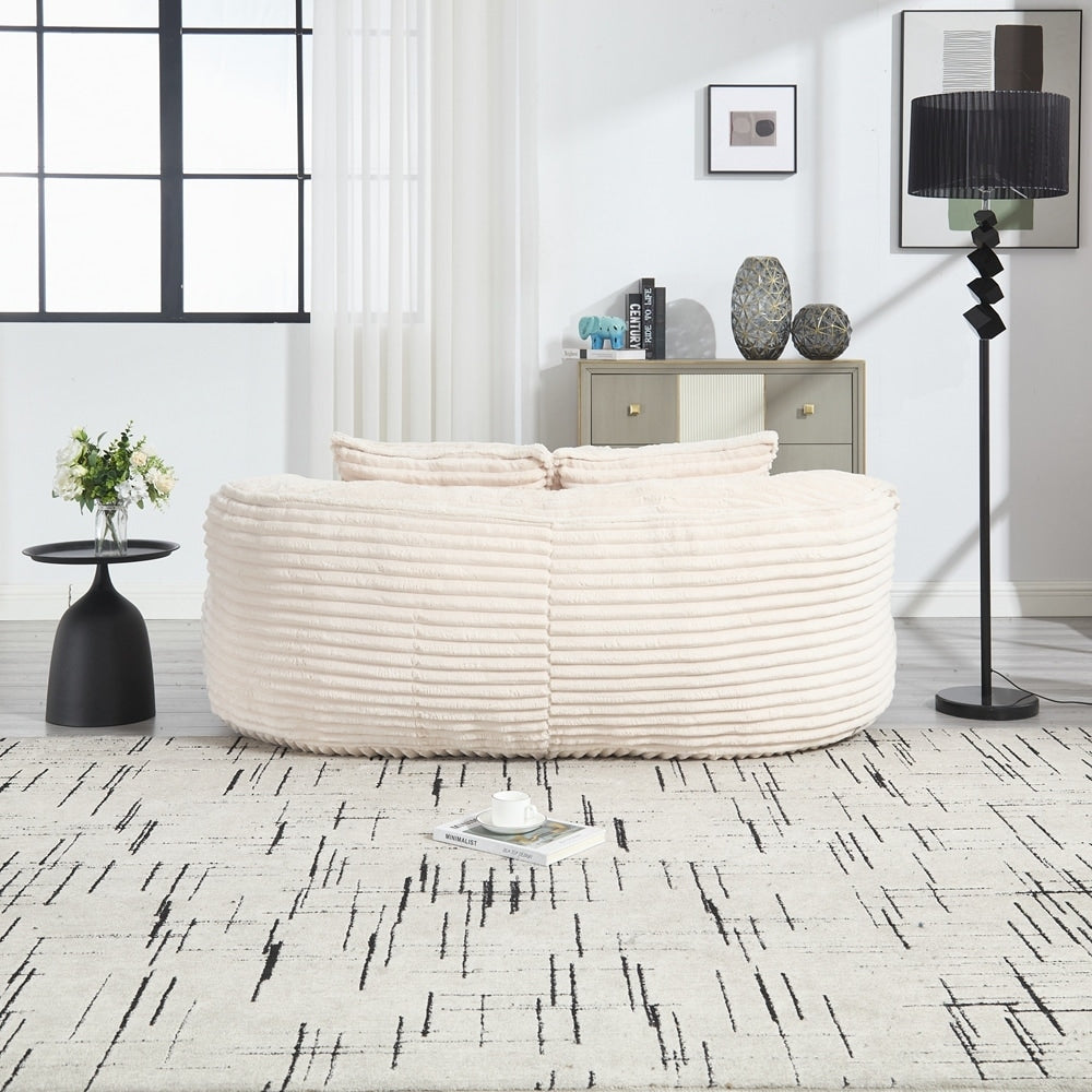 Canapé paresseux confortable et durable, chaise pouf à dossier haut pour adultes et enfants - 2 places