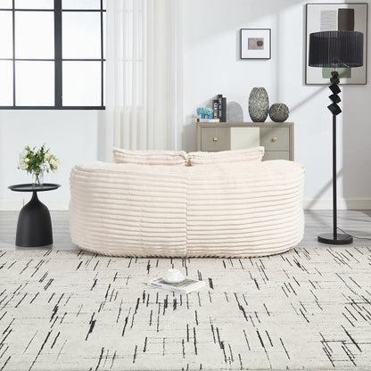 Canapé paresseux confortable et durable, chaise pouf à dossier haut pour adultes et enfants - 2 places