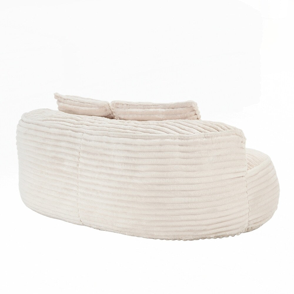 Canapé paresseux confortable et durable, chaise pouf à dossier haut pour adultes et enfants - 2 places