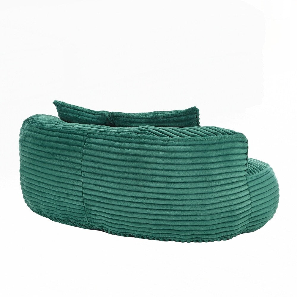 Canapé paresseux confortable et durable, chaise pouf à dossier haut pour adultes et enfants - 2 places