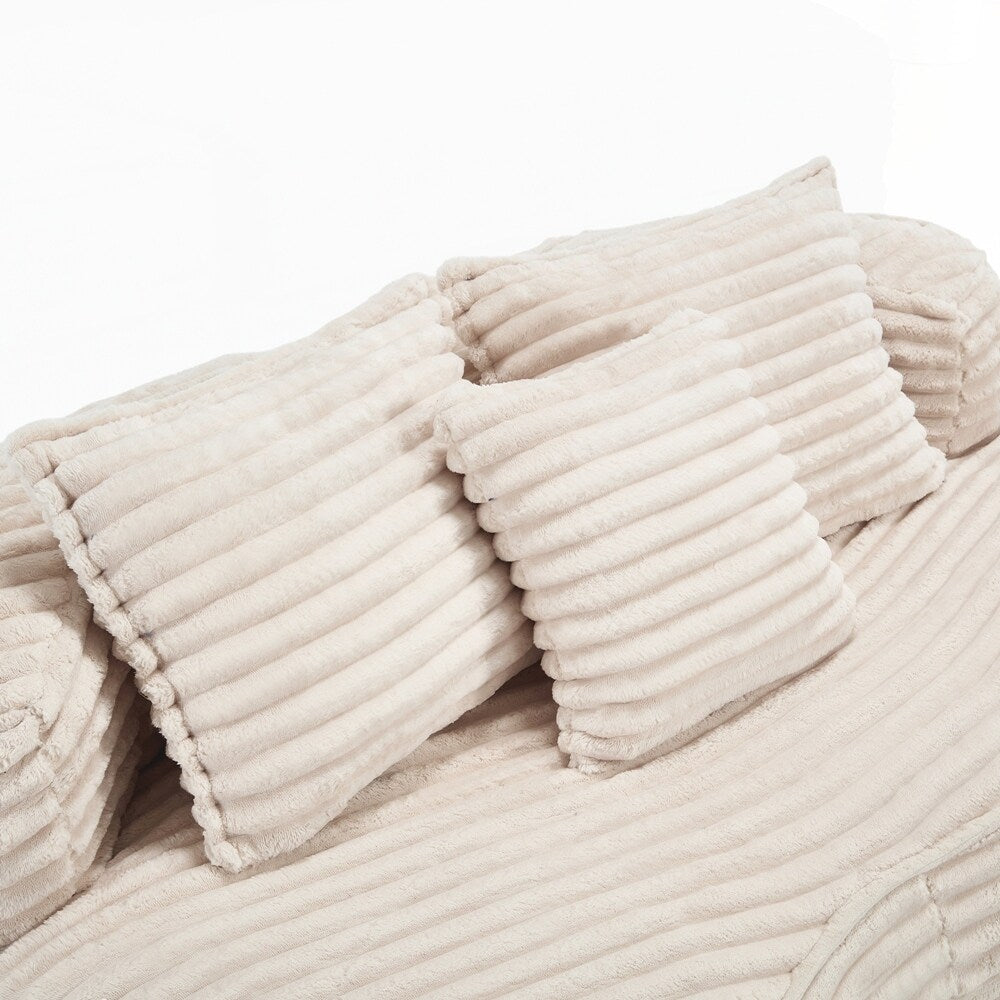 Canapé paresseux confortable et durable, chaise pouf à dossier haut pour adultes et enfants - 2 places