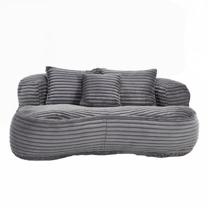 Canapé paresseux confortable et durable, chaise pouf à dossier haut pour adultes et enfants - 2 places