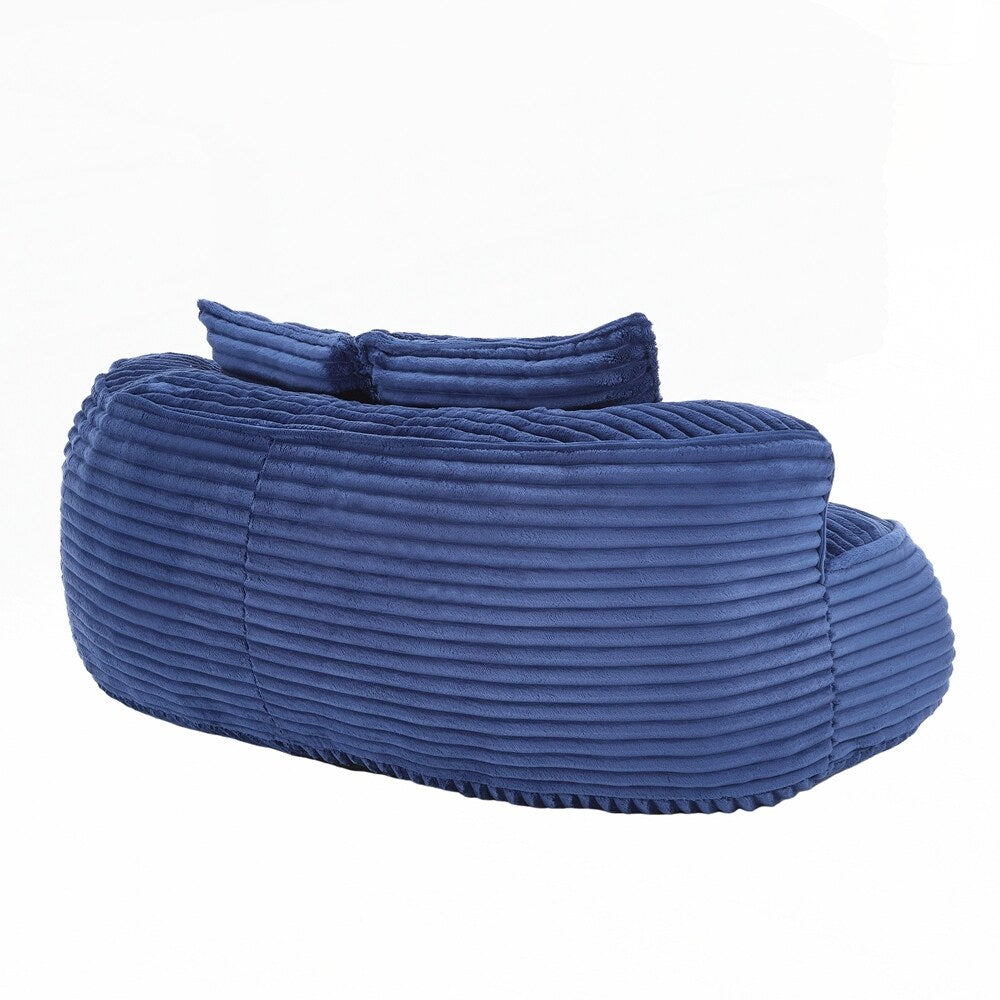 Canapé paresseux confortable et durable, chaise pouf à dossier haut pour adultes et enfants - 2 places