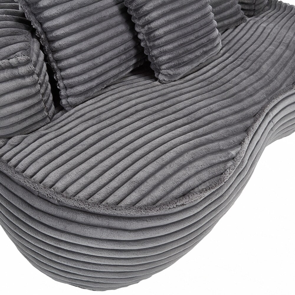 Canapé paresseux confortable et durable, chaise pouf à dossier haut pour adultes et enfants - 2 places