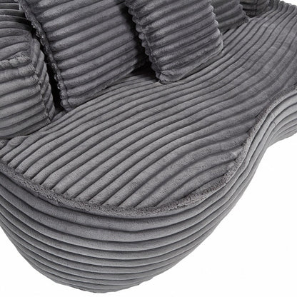 Canapé paresseux confortable et durable, chaise pouf à dossier haut pour adultes et enfants - 2 places
