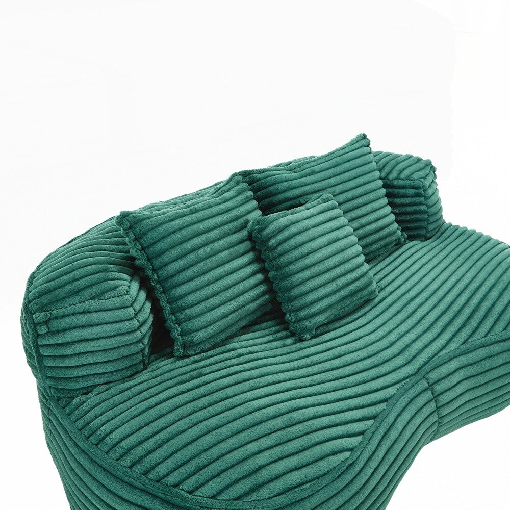 Canapé paresseux confortable et durable, chaise pouf à dossier haut pour adultes et enfants - 2 places
