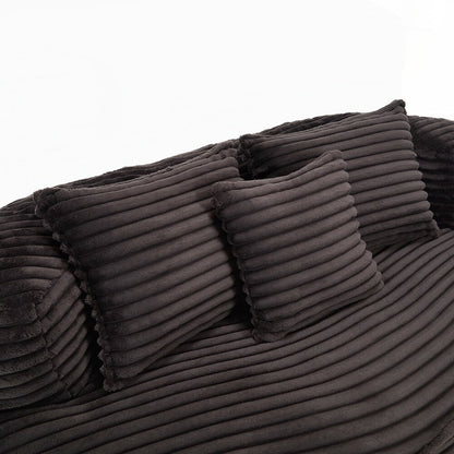 Canapé paresseux confortable et durable, chaise pouf à dossier haut pour adultes et enfants - 2 places