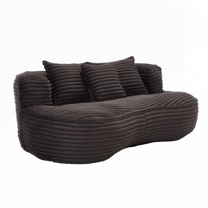 Canapé paresseux confortable et durable, chaise pouf à dossier haut pour adultes et enfants - 2 places