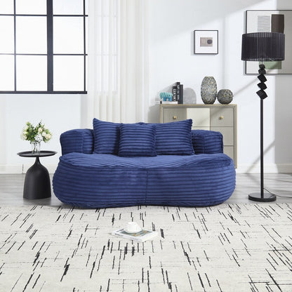 Canapé paresseux confortable et durable, chaise pouf à dossier haut pour adultes et enfants - 2 places