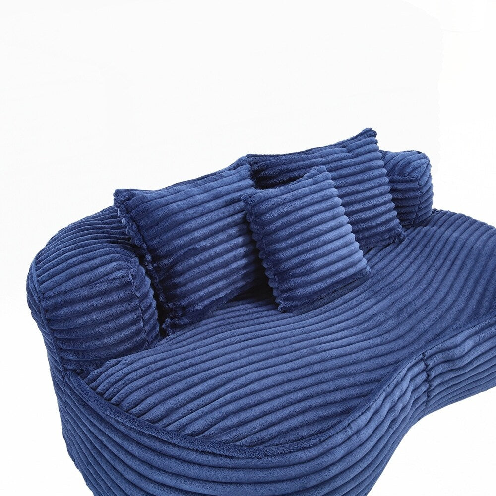 Canapé paresseux confortable et durable, chaise pouf à dossier haut pour adultes et enfants - 2 places