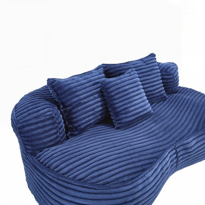 Canapé paresseux confortable et durable, chaise pouf à dossier haut pour adultes et enfants - 2 places