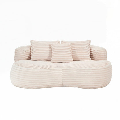 Canapé paresseux confortable et durable, chaise pouf à dossier haut pour adultes et enfants - 2 places