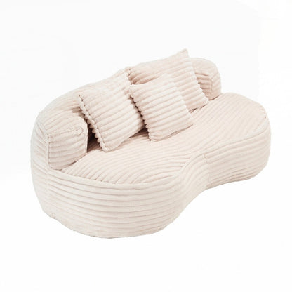 Canapé paresseux confortable et durable, chaise pouf à dossier haut pour adultes et enfants - 2 places
