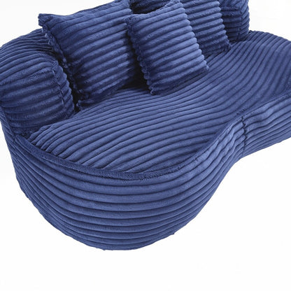 Canapé paresseux confortable et durable, chaise pouf à dossier haut pour adultes et enfants - 2 places