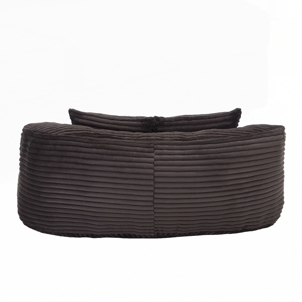 Canapé paresseux confortable et durable, chaise pouf à dossier haut pour adultes et enfants - 2 places