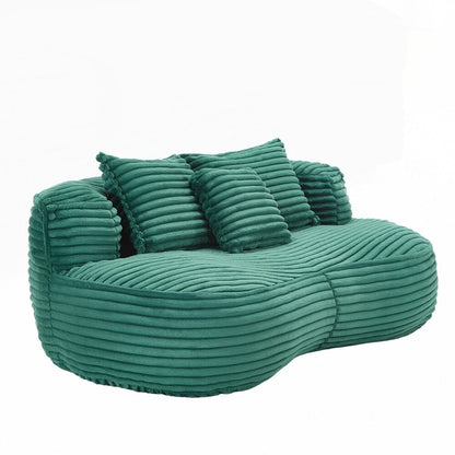 Canapé paresseux confortable et durable, chaise pouf à dossier haut pour adultes et enfants - 2 places