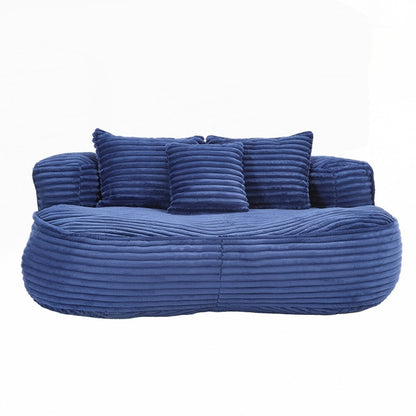 Canapé paresseux confortable et durable, chaise pouf à dossier haut pour adultes et enfants - 2 places