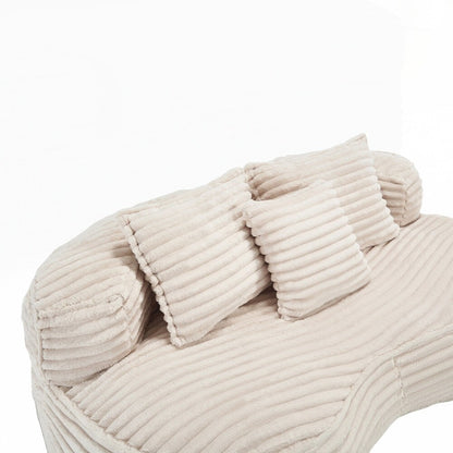 Canapé paresseux confortable et durable, chaise pouf à dossier haut pour adultes et enfants - 2 places