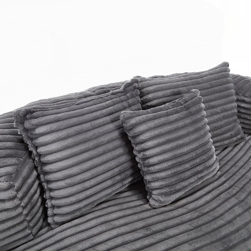 Canapé paresseux confortable et durable, chaise pouf à dossier haut pour adultes et enfants - 2 places