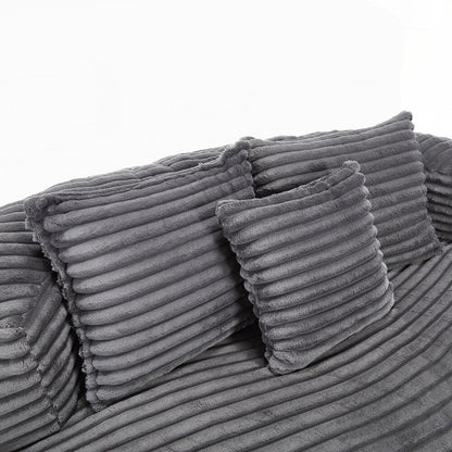 Canapé paresseux confortable et durable, chaise pouf à dossier haut pour adultes et enfants - 2 places