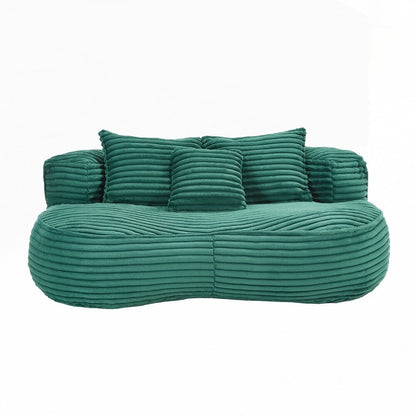 Canapé paresseux confortable et durable, chaise pouf à dossier haut pour adultes et enfants - 2 places