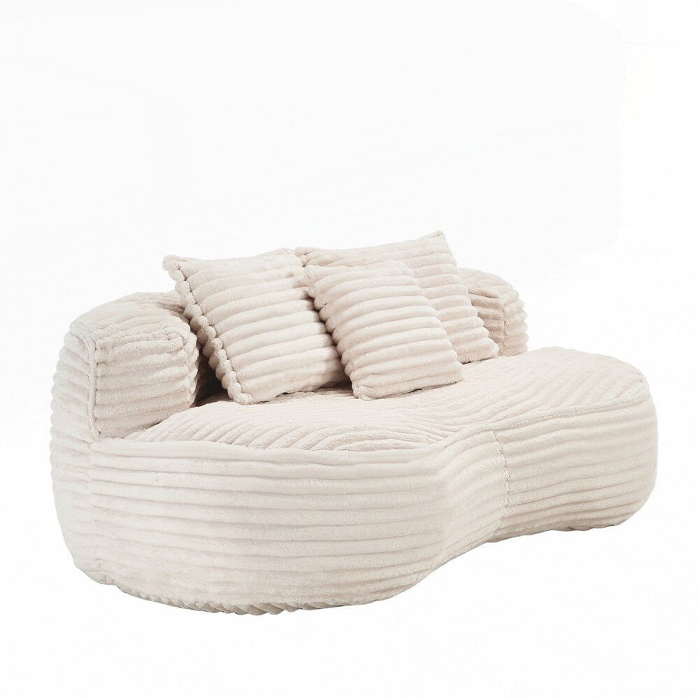 Canapé paresseux confortable et durable, chaise pouf à dossier haut pour adultes et enfants - 2 places