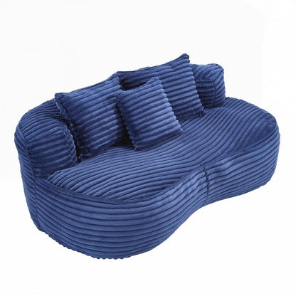 Canapé paresseux confortable et durable, chaise pouf à dossier haut pour adultes et enfants - 2 places