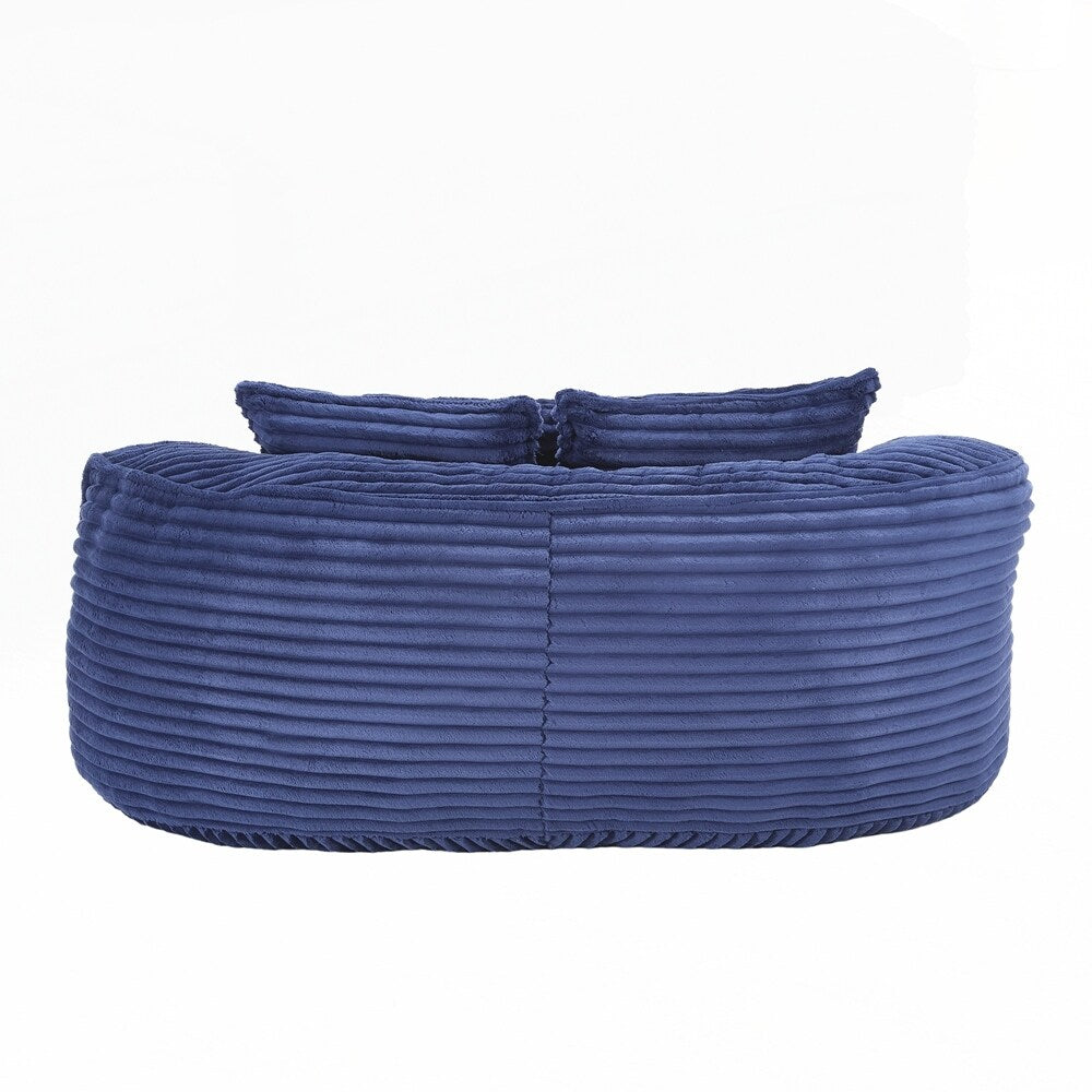 Canapé paresseux confortable et durable, chaise pouf à dossier haut pour adultes et enfants - 2 places