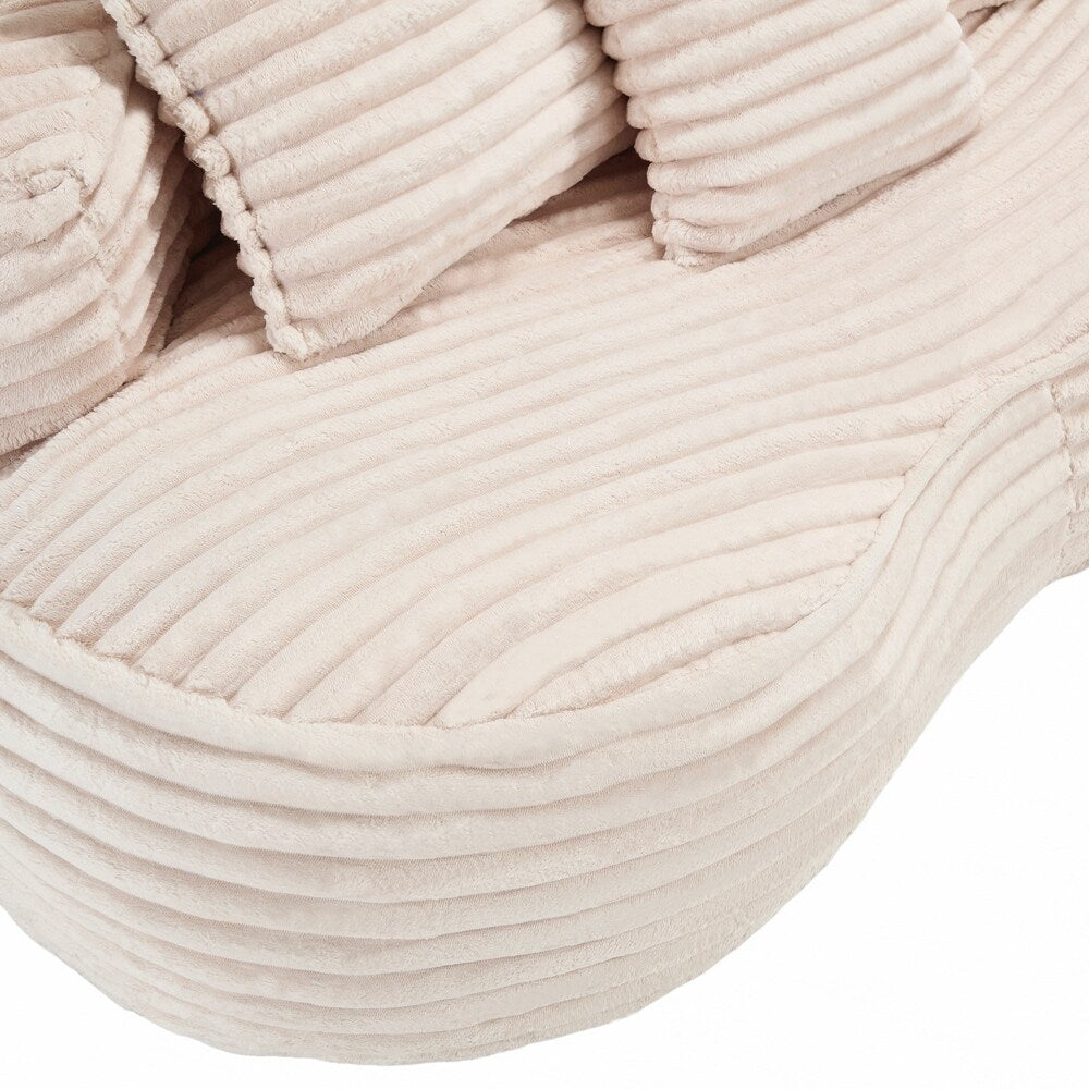 Canapé paresseux confortable et durable, chaise pouf à dossier haut pour adultes et enfants - 2 places